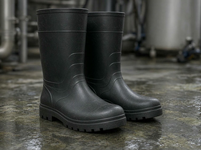 Botas de seguridad resistentes a químicos para uso industrial